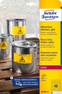 Etykiety Heavy Duty L6128-20 Q30 żółte 20 ark. poliestrowe Avery Zweckform (X)