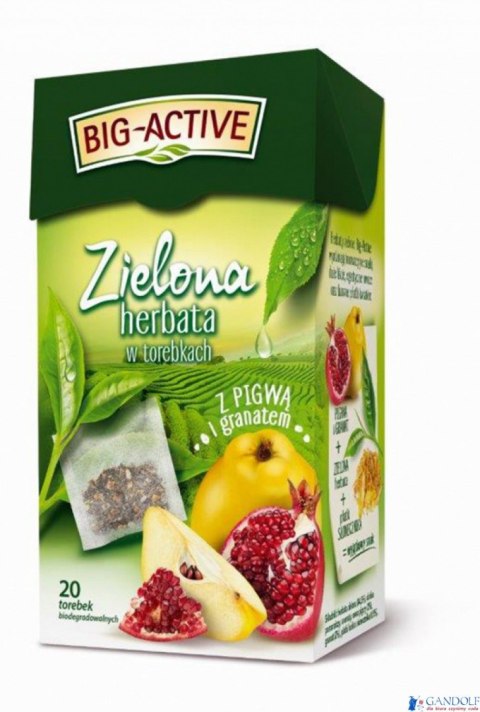Herbata BIG-ACTIVE PIGWA-GRANAT zielona 20 kopert/34g Herbata BIG-ACTIVE PIGWA-GRANAT zielona 20 kopert/34g
