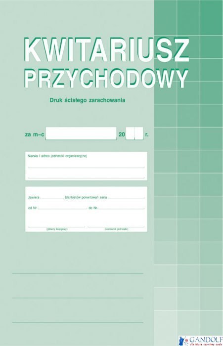 400-1 Kwitariusz przychodowy A4 30 kartek MICHALCZYK I PROKOP 400-1 Kwitariusz przychodowy A4 30 kartek MICHALCZYK I PROKOP