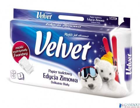 Papier toaletowy VELVET 3 warstwy (8szt.) biały 4100451 153.133 Papier toaletowy VELVET 3 warstwy (8szt.) biały 4100451 153.133