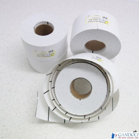 Etykieta cenowa rola 70x36 (4rolki) termiczna biała, perforacja, bezklejowa, nawój 470szt. Etykieta cenowa rola 70x36 (4rolki) termiczna biała, perforacja, bezklejowa, nawój 470szt.