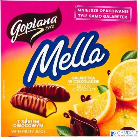 Galaretka GOPLANA MELLA o smaku pomarańczowym w czekoladzie 190g Galaretka GOPLANA MELLA o smaku pomarańczowym w czekoladzie 190g