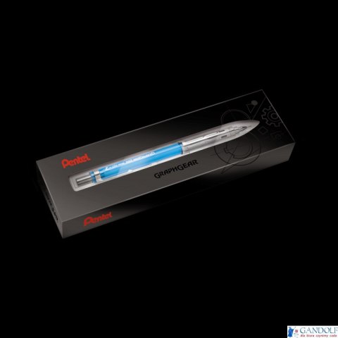Ołówek automatyczny Pentel 0,7 mm GRAPHGEAR 300 transparentny błękitny PG317-TSX