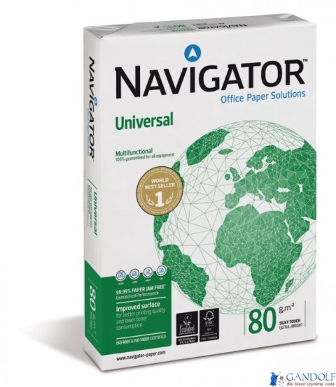 Papier xero A4 NAVIGATOR UNIVERSAL klasa A+ premium karton 5 ryz