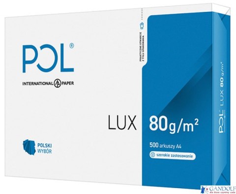 Papier xero A4 POLLUX 80g klasa białości B 161 karton 5 ryz Papier xero A4 POLLUX 80g klasa białości B 161 karton 5 ryz