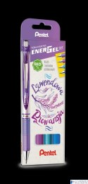 Pióro kulkowe ENERGEL 0,7 mm, kpl.4 kolory LAWENDOWA PROWANSJA BL77-ST4CSVVPL PENTEL