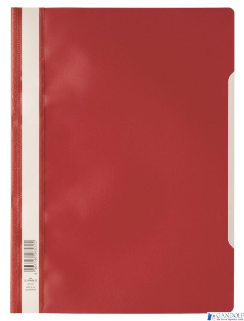 Skoroszyt A4 z przezroczystą okładką z PP Czerwony 257303 DURABLE (50)