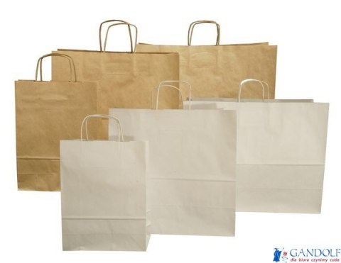 Torba papierowa 250x150x410mm brązowa ekologiczna ECOBAG Torba papierowa 250x150x410mm brązowa ekologiczna ECOBAG