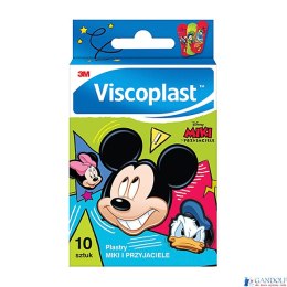 Zestaw plastrów VISCOPLAST, 10szt., MIKI I PRZYJACIELE, MIX KOLOR