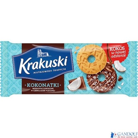 Ciastka BAHLSEN KRAKUSKI KOKONATKI 174g Ciastka BAHLSEN KRAKUSKI KOKONATKI 174g