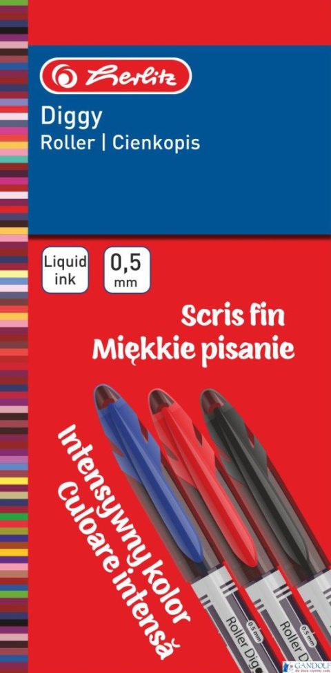 Cienkopis Diggy 0,5mm czarny 9476570 Herlitz Cienkopis Diggy 0,5mm czarny 9476570 Herlitz