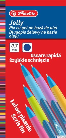 Długopis żelowy JELLY 0,7 mm niebieski 9476500 Herlitz