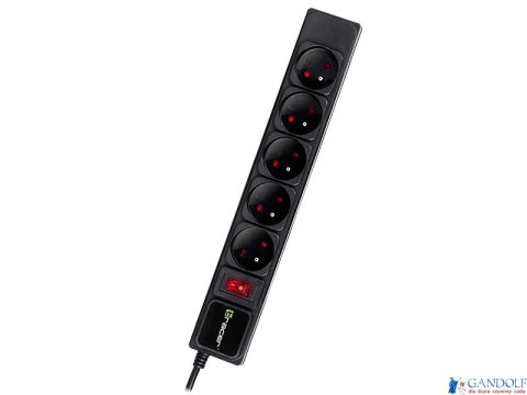 Listwa zasilająca TRACER PowerGear 3,0 m czarna (5 gniazd) TRALIS46844 Listwa zasilająca TRACER PowerGear 3,0 m czarna (5 gniazd) TRALIS46844