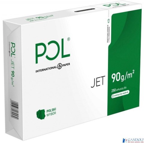 Papier xero A4 POLJET 250ark 90g klasa białości A karton 9 ryz Papier xero A4 POLJET 250ark 90g klasa białości A karton 9 ryz