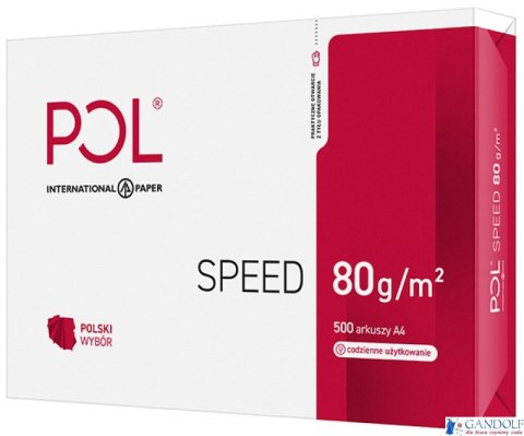 Papier xero A4 POLSPEED 80g klasa białości C 153 karton 5 ryz Papier xero A4 POLSPEED 80g klasa białości C 153 karton 5 ryz