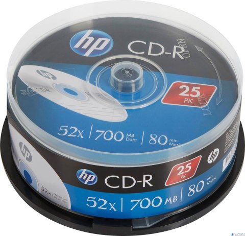 Płyta HP CD-R 700MB 52X (25szt) CAKE box CRE00015 Płyta HP CD-R 700MB 52X (25szt) CAKE box CRE00015