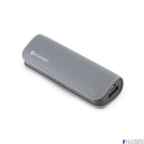 Powerbank, przenośna ładowarka Platinet LEATHER 2600mAh GREY + MICRO CABLE KABEL PMPB26LG Powerbank, przenośna ładowarka Platinet LEATHER 2600mAh GREY + MICRO CABLE KABEL PMPB26LG