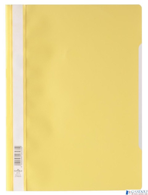 Skoroszyt A4 z przezroczystą okładką z PP Żółty 257304 DURABLE (50)