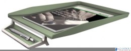 Półka_ na dokumenty LEITZ STYLE seledynowa 52560053z miejscem na długopis (X) (X)