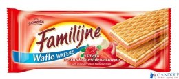 Wafle FAMILIJNE Truskawkowo-śmietankowym 180g JUTRZENKA