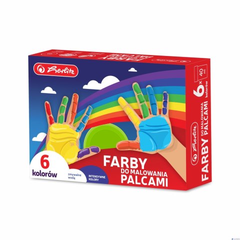 Farby do malowania palcami 6 kolorów 9575648 Herlitz