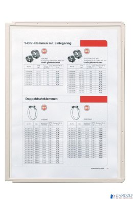 Panel informacyjny A4 PP szary 5606-10 (5szt.) ramka SHERPA DURABLE