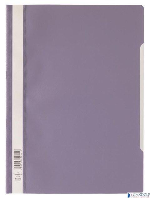 Skoroszyt A4 z przezroczystą okładką z PP Jasnofioletowy 257312 DURABLE (50)
