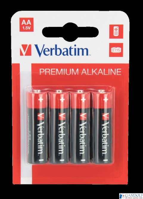 Baterie VERBATIM ALKALICZNE LR06 AA BLISTER 4szt. 49921 Baterie VERBATIM ALKALICZNE LR06 AA BLISTER 4szt. 49921