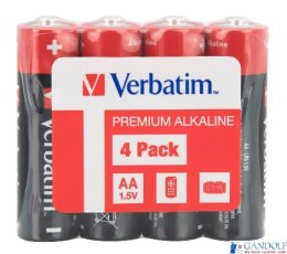 Baterie VERBATIM ALKALICZNE LR06 AA SHRINK 4szt. 49501