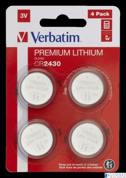 Baterie VERBATIM LITHIUM CR2430 3V BLISTER 4szt. 49534