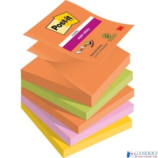 Bloczek samoprzylepny POST-IT Super Sticky (R330-5SS-BOOS), 76x76mm, 5x90 kart., BOOST