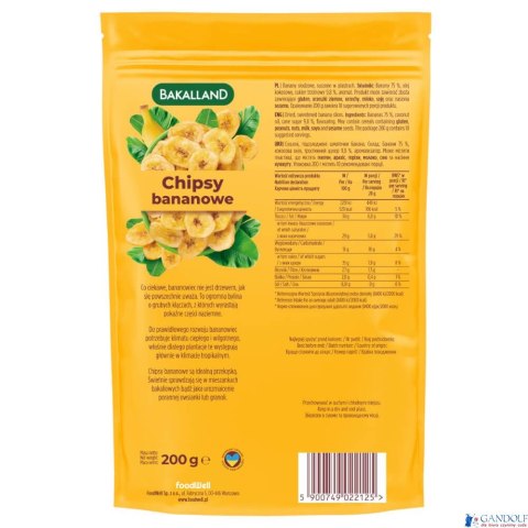 Chipsy bananowe 200g BAKALLAND Chipsy bananowe 200g BAKALLAND