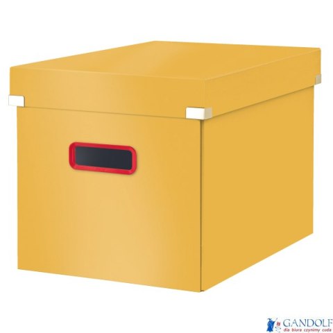 Pudełko do przechowywania Leitz C&S Cosy, duże, rozmiar L, żółte, 53470019