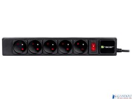 Listwa zasilająca TRACER PowerGear 1,5 m czarna (5 gniazd) TRALIS46843
