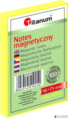 Notes elektrostatyczny 50x75mm 100k mix kolorów 456958 TITANUM bloczek