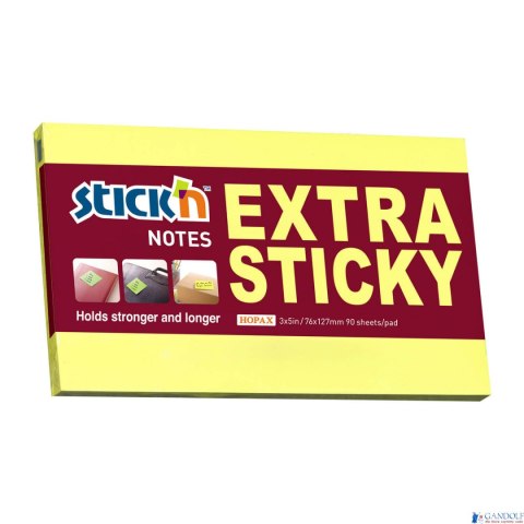 Notes sam.EXTRA STICKY 76X127 Żółty neon 90 kartek STICK_N 21674 Notes sam.EXTRA STICKY 76X127 Żółty neon 90 kartek STICK_N 21674
