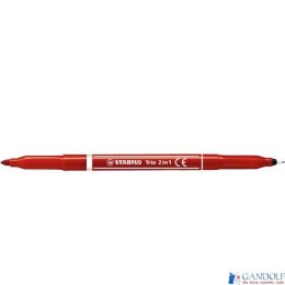Pisak dwustronny TRIO czerwony 223/40 STABILO