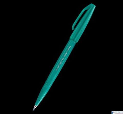 Pisak pędzelkowy do kaligrafii turkusowy SES15-D3X PENTEL