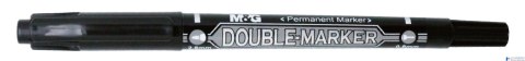 Pisak permanentny dwustronny Double Marker, czarny, 0.8mm/2.8mm, MG MG APM21372-9 Pisak permanentny dwustronny Double Marker, czarny, 0.8mm/2.8mm, MG MG APM21372-9