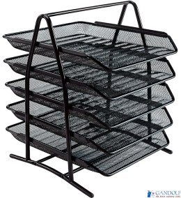 Stojak na dokumenty GR-071 czarny metalowy siatka GRAND 120-1955