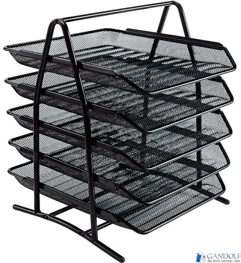 Stojak na dokumenty GR-071 czarny metalowy siatka GRAND 120-1955