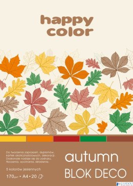 Blok Deco Forest 170 g/m2, A4, 20 ark., 5 kolorów, Happy Color HA 3817 2030-130