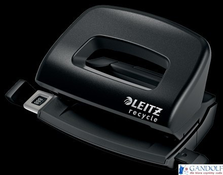 Mini dziurkacz Leitz NeXXt Recycle 10k, czarny 50100095