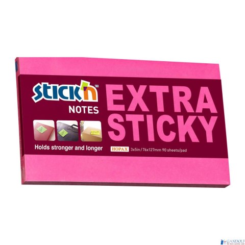 Notes sam.EXTRA STICKY 76X127 różowy neon 90 kartek STICK_N 21675 Notes sam.EXTRA STICKY 76X127 różowy neon 90 kartek STICK_N 21675
