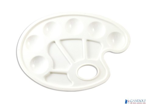 Paletka do mieszania kolorów owalna, 10 przegródek, Happy color HA 3373 0010