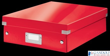 Pudło z przegródkami Leitz C&S WOW, średnie, czerwone 60580026