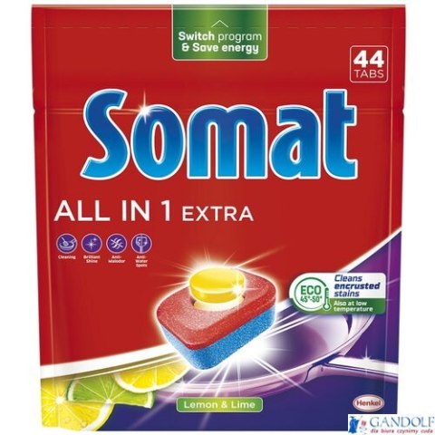 SOMAT Tabletki do zmywarki 44 szt. All in one Extra Lemon 09251