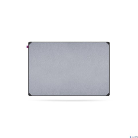 Tablica filcowa MEMOBE IDEA, Powierzchnia popielata, rama aluminiowa EDGE, 90X60 CM MITF090060.81.60.51