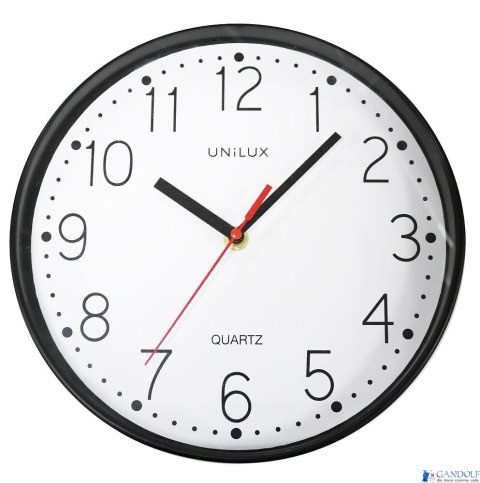 Zegar UNILUX NESSY, średnica 25 cm czarny 400155846 Zegar UNILUX NESSY, średnica 25 cm czarny 400155846