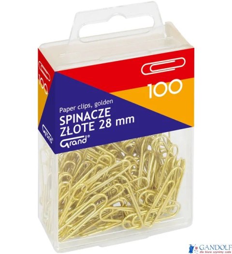 Spinacz złoty R-28 GRAND 100 sztuk T4 110-1633 Spinacz złoty R-28 GRAND 100 sztuk T4 110-1633